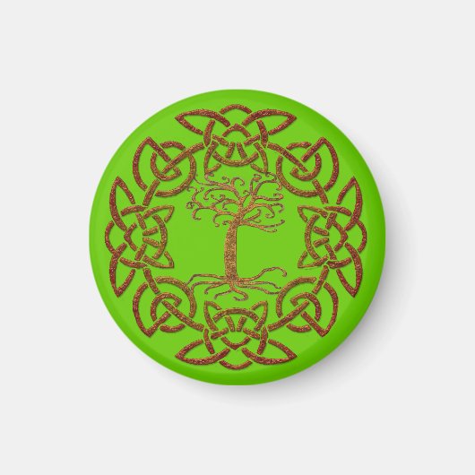 Celtic Circle Tree of Life Irish-supporter Magnet マグネット (正面)