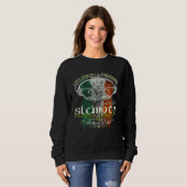 Celtic Claddagh Slainte Grunge Irish Flag St Patri スウェットシャツ (正面フル)