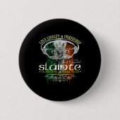 Celtic Claddagh Slainte Nge Irish Flag St. Patrick 缶バッジ (正面)