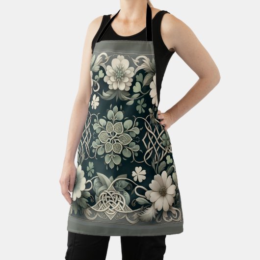 Celtic Clover Floral Charm エプロン (インサイチュ)