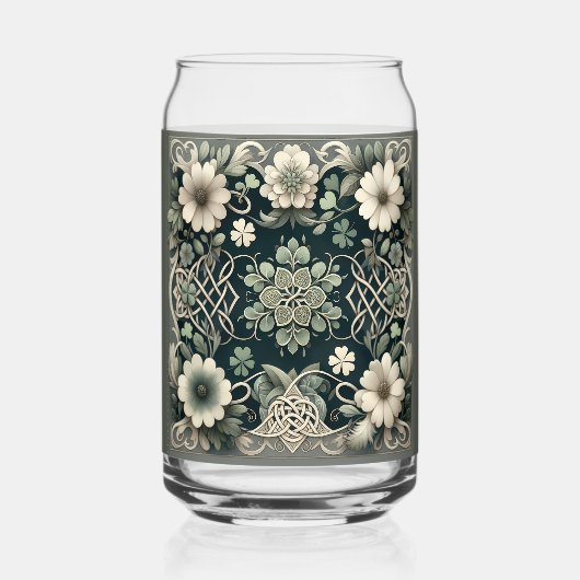 Celtic Clover Floral Charm ガラス缶 (裏面)