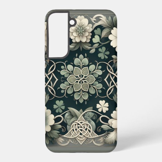 Celtic Clover Floral Charm Samsung Galaxyケース (裏面)