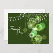 Celtic Clovers緑と白のアイリッシュありがとう ポストカード (正面/裏面)