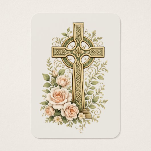 Celtic Cross Catholic Funeral Prayer Memorial (正面)