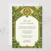 Celtic Cross Funeral Sympathy Thank You サンキューカード (正面)