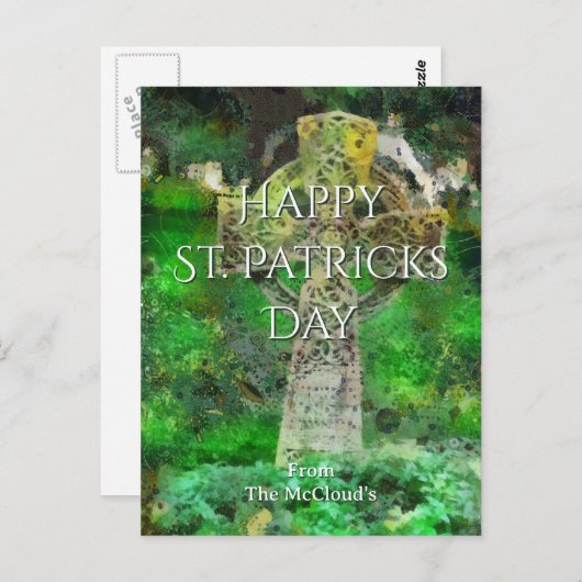 Celtic Cross Gravestone ポストカード (正面/裏面)