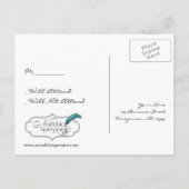 Celtic Cross inティール(緑がかった色)アイボリーRSVPポストカード インビテーションポストカード (裏面)