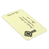 Celtic Cross in Blackアイボリー日付の保存 マグネット (右側)