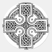 Celtic cross pattern ラウンドシール (正面)
