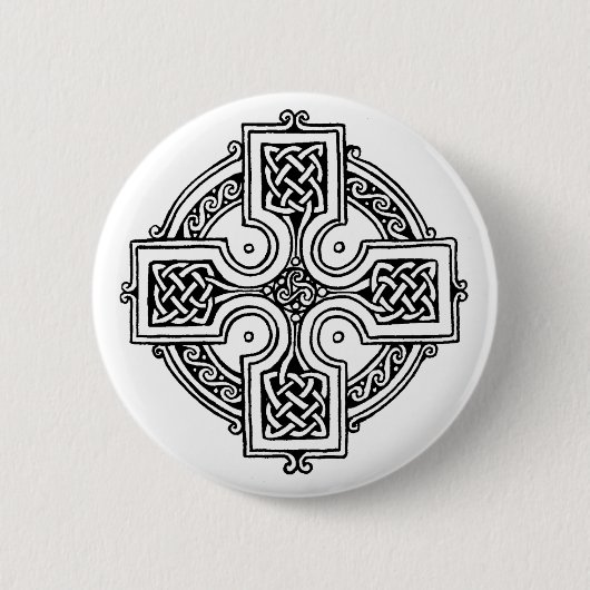 Celtic cross pattern 缶バッジ (正面)