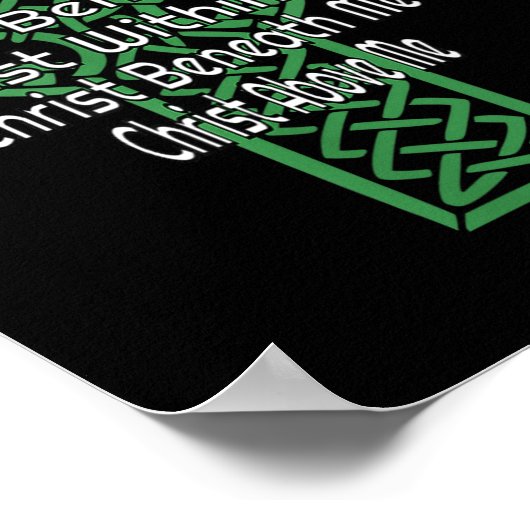 Celtic Cross Shirt St Patrick's Prayer Christian  ポスター (角)