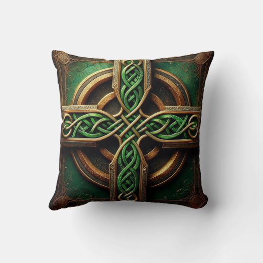 Celtic Cross Throw Pillow クッション (裏面)