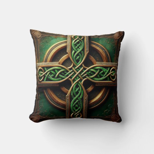 Celtic Cross Throw Pillow クッション (正面)