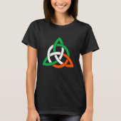 Celtic Cross Trinity Knot Triquetra Irish Flag Poc Tシャツ (正面)
