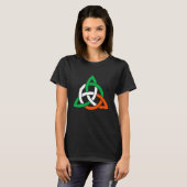 Celtic Cross Trinity Knot Triquetra Irish Flag Poc Tシャツ (正面フル)