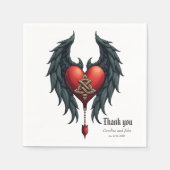 Celtic elegance with a heart and wings. スタンダードカクテルナプキン (正面)