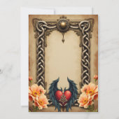 Celtic elegance with a heart and wings. セーブザデート (裏面)