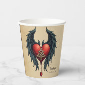 Celtic elegance with a heart and wings. 紙コップ (正面)