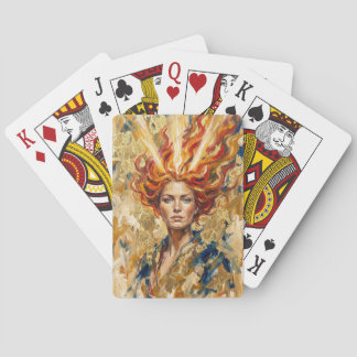 Celtic Fire Goddess Brigid Gold Leaf Fantasy Art トランプ