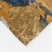 Celtic Fire Goddess Brigid Gold Leaf Fantasy Art フリースブランケット (角)