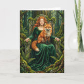Celtic Forest Queen Red Fox Witch Fantasy Art ( カード (正面)