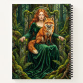 Celtic Forest Queen Red Fox Witch Fantasy Art ( ノートブック (裏面)