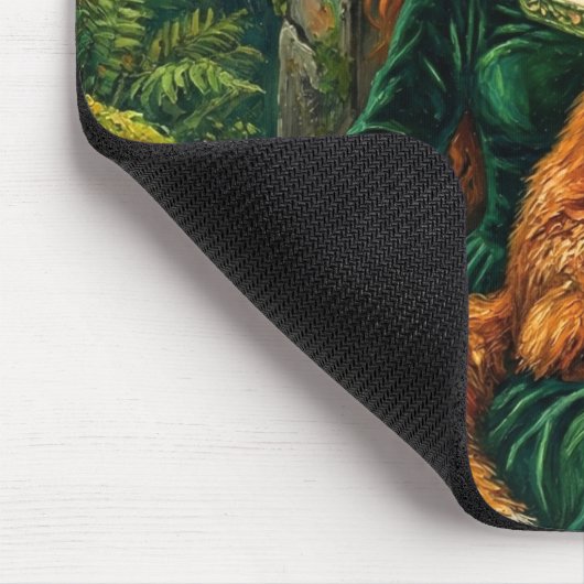 Celtic Forest Queen Red Fox Witch Fantasy Art ( マウスパッド (コーナー)