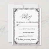 Celtic Frame Wedding RSVP Card (正面)