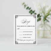 Celtic Frame Wedding RSVP Card (スタンド正面)