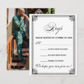 Celtic Frame Wedding RSVP Card (正面/裏面)