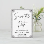 Celtic Frame Wedding Save the Date Card (スタンド正面)