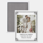 Celtic Frame Wedding Save the Date Magnet マグネット (正面/裏面)
