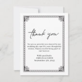 Celtic Frame Wedding Thank You Card サンキューカード (正面)