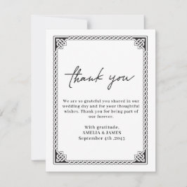 Celtic Frame Wedding Thank You Card サンキューカード
