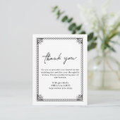 Celtic Frame Wedding Thank You Card サンキューカード (スタンド正面)