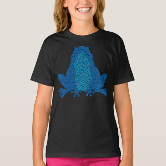 Celtic Frog - blue Tシャツ (正面)