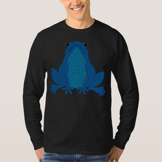 Celtic Frog - blue Tシャツ (正面)