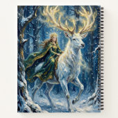 Celtic Goddess & Glowing White Stag ノートブック (裏面)