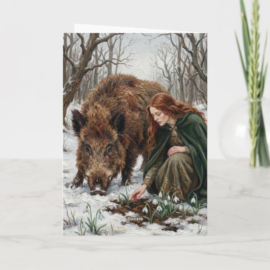Celtic Goddess & Wild Boar カード (裏面)