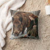 Celtic Goddess & Wild Boar クッション (ブランケット)