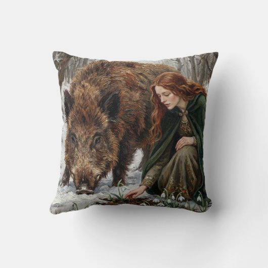 Celtic Goddess & Wild Boar クッション (裏面)