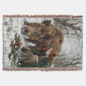 Celtic Goddess & Wild Boar スローブランケット (正面)