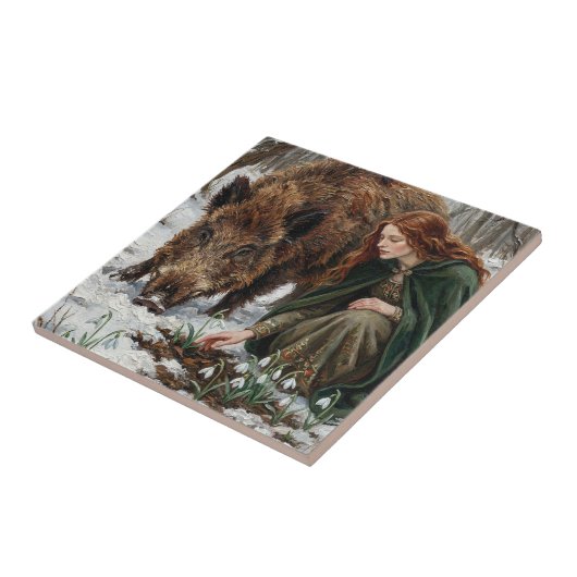 Celtic Goddess & Wild Boar タイル (側面)