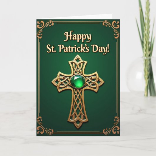 Celtic Gold St Patricks Day Card カード (正面)