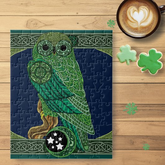 Celtic Green Owl ジグソーパズル