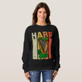 Celtic Harp Instrument Plucked String Harpist Musi スウェットシャツ (正面フル)