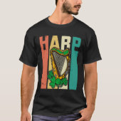 Celtic Harp Instrument Plucked String Harpist Musi Tシャツ (正面)