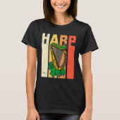 Celtic Harp Instrument Plucked String Harpist Musi Tシャツ (正面)
