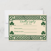 Celtic Kiss Wedding RSVP Card (正面)