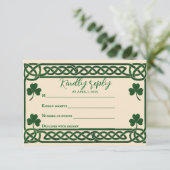 Celtic Kiss Wedding RSVP Card (スタンド正面)